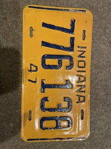 NICE 1947 Indiana License Plate Tag 776 138 Repainted ? - Picture 1 of 2