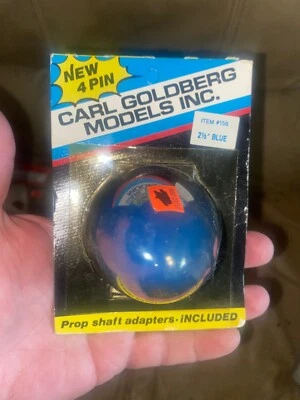 Carl Goldberg #156. 4 pines 2 1/2" azul, con adaptadores de eje de hélice Foto 1 de 2