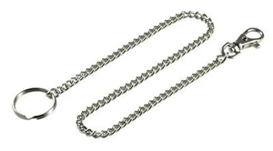 66cm Metal Hipster Key Wallet Belt Ring Clip Silver Chain Keyring Keychain - Picture 1 of 3