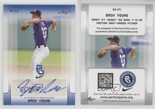 2017 Leaf Perfect Game National Showcase Blue /15 Zach Young #BA-ZY1 Auto