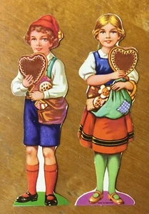 Vintage & Unused Hansel & Gretel Die Cut Scrap Oblaten Pictures - England  - Picture 1 of 1
