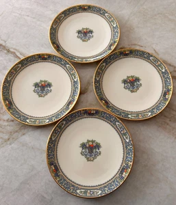 4 Lenox Autumn Presidential Gold Backstamp Cream Soup Saucers/Dessert Plates 7" - Picture 1 of 6