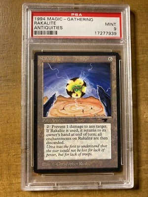 Magic The Gathering ✨RAKALITE ✨Antiquities PSA 9 MINT 1994 Rush MTG Artwork - Image 1 of 2