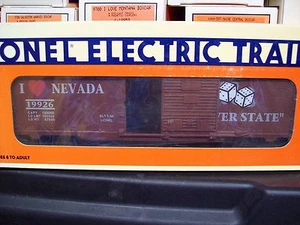 Lionel O Gauge Trains "I Love Nevada" Box Car 6-19926 - Picture 1 of 1