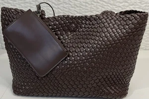 Bolso de Mano Liz Claiborne Marrón Tejido Imitación Cuero Cartera Nuevo con Etiquetas - Imagen 1 de 6