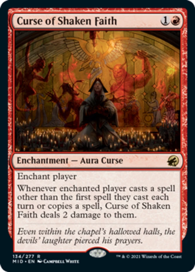 x1 Curse of Shaken Faith - Innistrad: Midnight Hunt - NM - MTG - Image 1 of 1