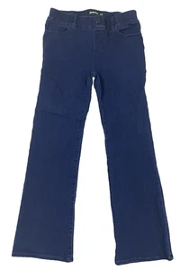 Betabrand Pull On Wide Leg High Waist Damen Jeans Medium Long Dark Wash Blau - Bild 1 von 9