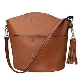 Women Cowhide Genuine Leather Small Crossbody Bag Shoulder Purse Handbag - Picture 1 of 7
