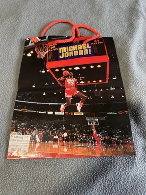Bolsa de regalo de papel MICHAEL JORDAN vintage años 90 RARA Chicago Bulls 23 Legend Champion Foto 1 de 4
