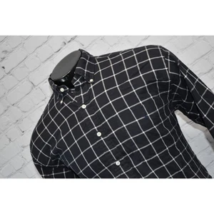 Vintage Polo Ralph Lauren BIG Shirt Men Small Baggy Fit Cotton Y2K Black 1990's - Picture 1 of 6