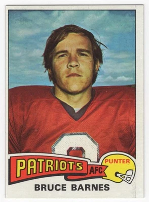 1975 Topps Bruce Barnes New England Patriots #129 - Image 1 of 2