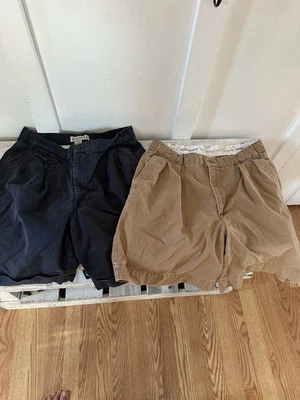 Pantalones Cortos Carga Banana Republic Para Hombre 2 Pares Talla 32 Azul Tostado Caqui Bolsillos Vacaciones Foto 1 de 4