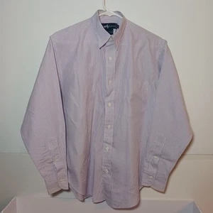 Ralph Lauren Boy's Long Sleeve Light Purple Striped Button Dress Shirt Size 10 - Picture 1 of 8