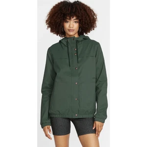 VOLCOM Enemy Stone Womens Windbreaker Jacket Army Green Size 8/M - Picture 1 of 6