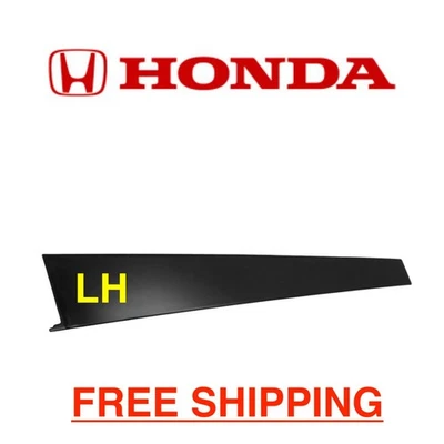 Guarnição de moldura de janela porta lateral esquerda dianteira Honda Pilot 2003-2008 genuína - Imagem 1 de 4