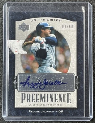 REGGIE JACKSON 2007 UPPER DECK UD PREMIER #PRE-RJ PREEMINENCE AUTO 09/50 - Image 1 of 2