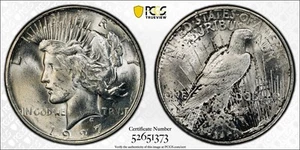 1927-S Peace Dollar $1- PCGS MS 63, Free Shipping - Picture 1 of 3