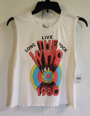 The WHO 1980 World Tour Sz S Long Live Rock Sleeveless White TShirt Women 2024 - Image 1 of 4