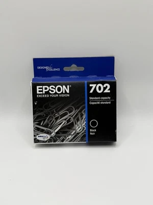 Cartuchos de tinta estándar Epson 702 negros nuevos precintados, EXP. 2027 Foto 1 de 3
