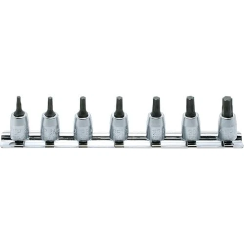 Koken 1/4" Square Torque Plus Bit Socket Rail Set, 28mm Overall Length, 7-Piece - Image 1 of 1