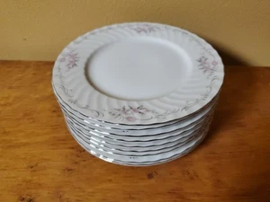 9) Gold Standard Genuine Porcelain China Dessert Salad Plates 7 3/8" Vintage - Picture 1 of 5