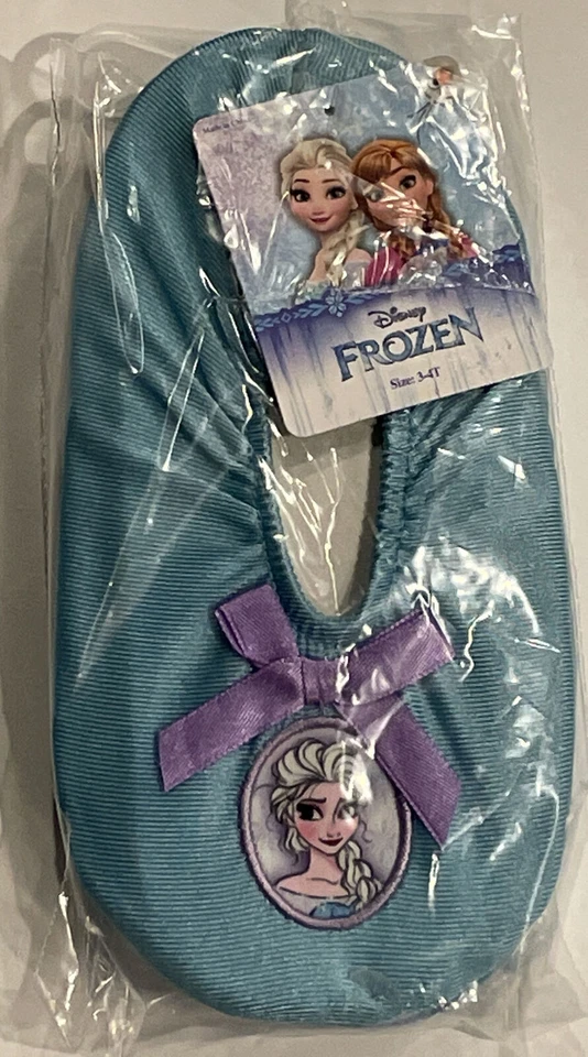 Disney Frozen Anna or Elsa Ballerina Slippers Toddler Girls Size 3-4T NWT - Image 1 of 1