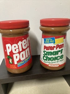 (2) Vintage Peter Pan Erdnussbutter 1990er voll versiegelt klobig Kunststoff LA Beast - Bild 1 von 7