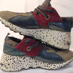 Steve Madden Cliff Olive Multi Color Green Camo Fashion Sneaker Womens Size 7.5 - Picture 1 of 10
