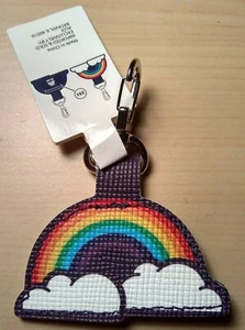 ALDI Quarter Slot Rainbow Shaped Key Fob Chain Ring Tag Holder NEW LGBTQ - Picture 1 of 2