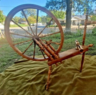 Antique Primitive Spinning Wheel - Image 1 of 4