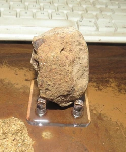 128 Gm GOLD BASIN  METEORITE  TOP GRADE ARIZONA  STAND INCLUDED JAL - Picture 1 of 8