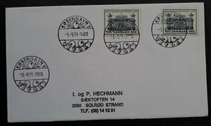 1981 Denmark Cover ties 2 stamps cd Copenhagen to Solrod Strand - Picture 1 of 2