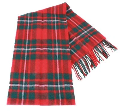 Locharron of Scotland Bowhill Macgregor Clan Modern Scarf - Red/Green/White - Image 1 of 3