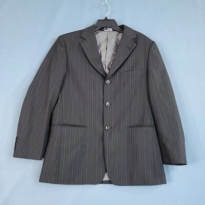 J. Ferrar Men's 3 Button Sport Coat Blazer Jacket Black Stripe Size 38S - Image 1 of 4