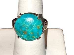 Anillo de Ley 925 de Colección Azul Luna Turquesa Southwestern Talla 7-1/4 - 7-1/2 - Imagen 1 de 12