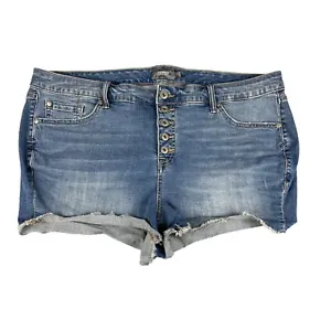 Torrid Feel The Fit Shorts Women's 22  Denim Jean 5 Button Pockets Plus Size - Picture 1 of 8