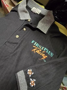 Jerry Nadeau First Plus Racing #13 Pull Over Black Shirt M - Picture 1 of 1
