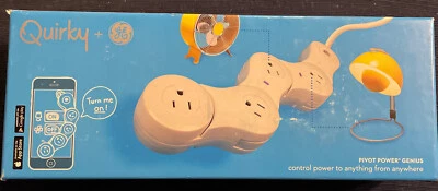 WINK Quirky GE Pivot Power Genius Wi-Fi Smart Home Bendable 4' Extension Strip - Image 1 of 4