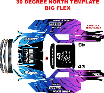 BIG FLEX Losi 5iveT 5t HPI Hoonage Rovan Wrap Calcomanías Pegatinas RC Wrap KEN BLOCK Foto 1 de 3