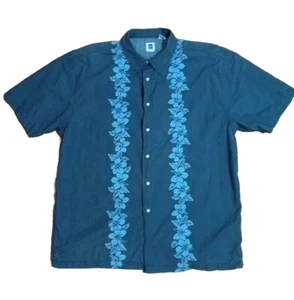 Gap Men's Shirt Short Sleeve Cotton Casual Blue Floral Size XL - Bild 1 von 4