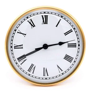4 1/4" Quartz Clock Insert Fit Up Movement 108 mm White Roman Dial GWR4.25 - Picture 1 of 4