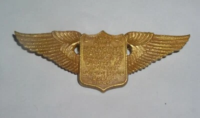 1949~18th National Model Airplane Meet~Winged Metal Pin, Olanthe, Kansas - Image 1 of 3