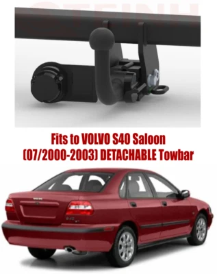 Barra de reboque removível para VOLVO S40 sedã (2000-2003) e SEM ELETRICIDADE - V287 - Imagem 1 de 4