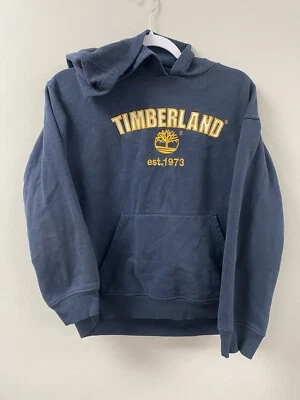 Sudadera con Capucha Timberland Y2K Talla L Azul Marino Hechizo Bordado Hip Hop Foto 1 de 4