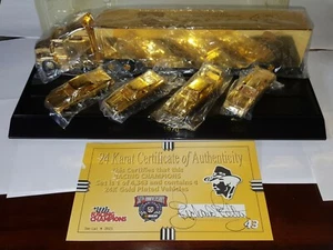 Racing Champions 1998 24 k Gold Transporter y 4 autos (1 de 4343) 1:64 NASCAR 50th - Imagen 1 de 12