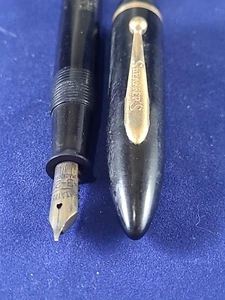 Sheaffer Balance 3-25 Slender Full Length, Black Gold Lever Filler Fountain Pen - Picture 1 of 11