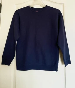 Hanes Girls' Fleece Lined Sweatshirt Navy Size Large, Soft and Keeps Warm  - Picture 1 of 2