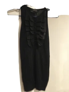 CLUB MONACO BETTE TANK SWEATER CHANDAILS BLACK WOOL, CASHMERE, SILK- NWT SIZE XS - Picture 1 of 8