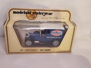 Matchbox Models of Yesteryear Y5 - 1927 Talbot - EverReady Batteries NOS - Picture 1 of 4