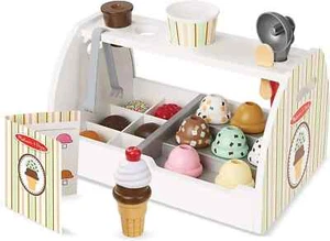 Melissa & Doug 19286 Eistheke zum Schöpfen und Servieren, Holzspiel Essen Sets - Bild 1 von 6